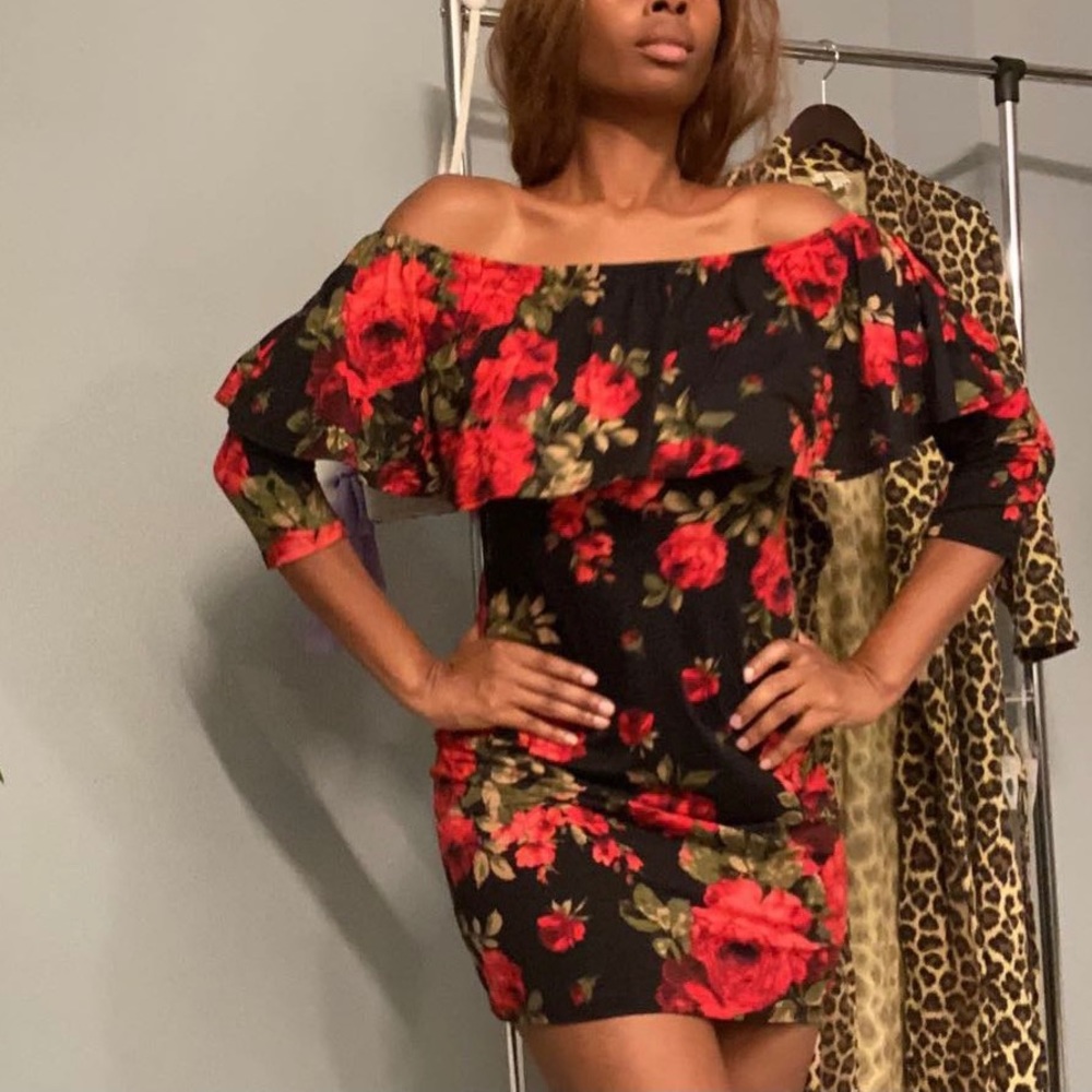 Floral Off shoulder Dress